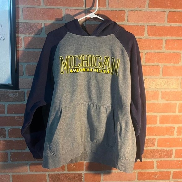 NCAA Other - Michigan Wolverines Hoodie Two-Tone Gray & Navy